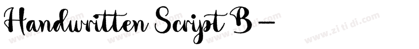 Handwritten Script B字体转换